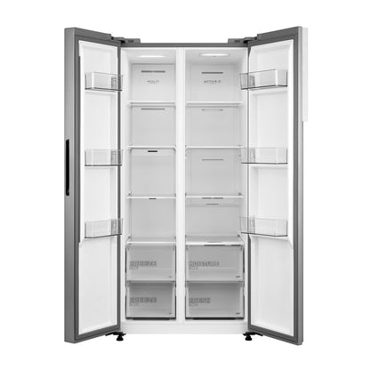 Midea Frigorífico Americano 460L No Frost, 2 Puertas, Congelador 189L, Panel Táctil, WIFI