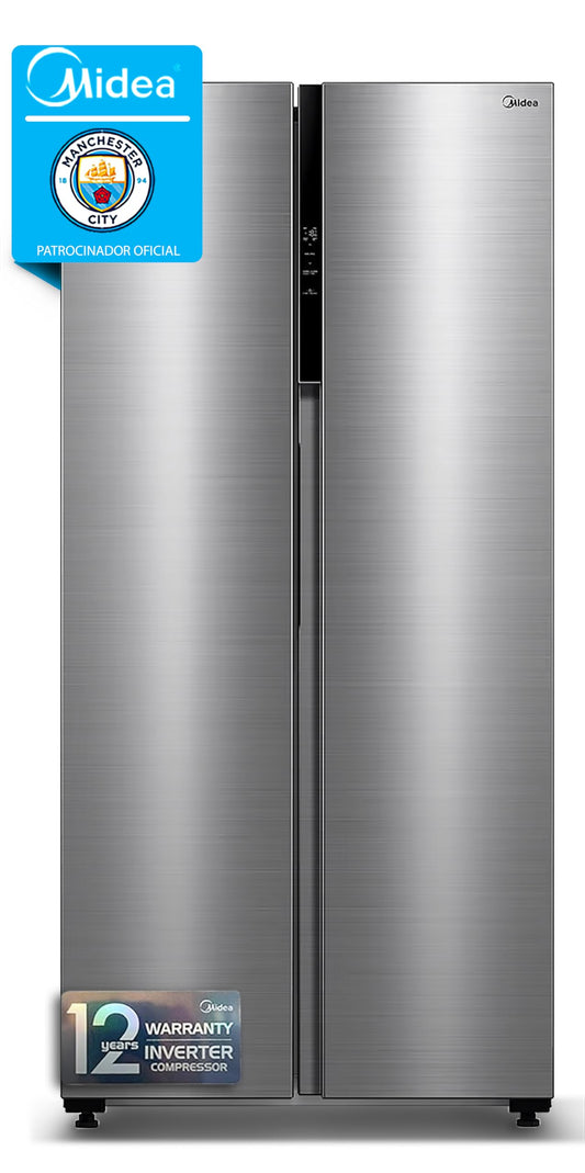 Midea Frigorífico Americano 460L No Frost, 2 Puertas, Congelador 189L, Panel Táctil, WIFI